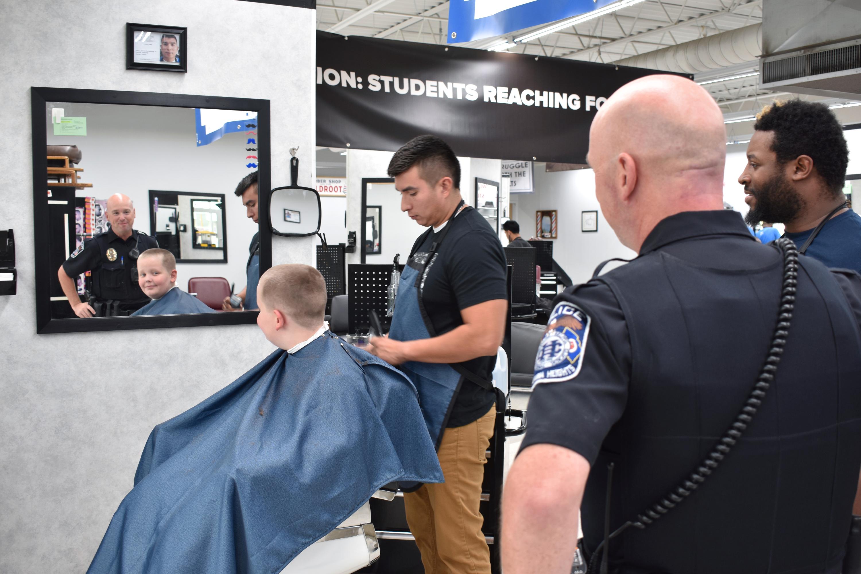 Cuts with a Cop with Jr. Kretzmann (5th grader)